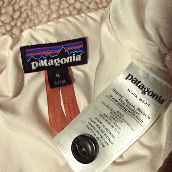 Patagonia Divided Sky Oatmeal Sherpa Fleece Jacket - Medium - Picture 6 of 7